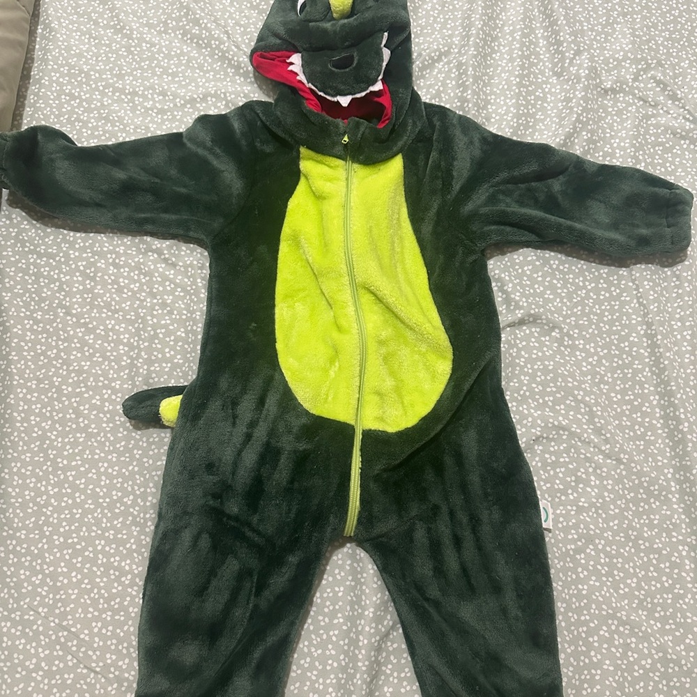 Green Dinosaur Costume Onesie